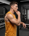 T.T. Men Cool Cotton Printed Regular Fit Round Neck Muscle Tees|Pack Of 2|Blue,Mustard