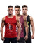 T.T. Men Cool Cotton Printed Regular Fit Round Neck Muscle Tees|Pack Of 3|Red,Black,Onion