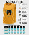 T.T. Men Cool Cotton Printed Regular Fit Round Neck Muscle Tees|Pack Of 3|Mustard,Black,Blue
