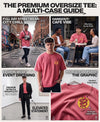T.T. Men|Oversized Printed T-Shirt|Round Neck|Soft Breathable Cotton Fabric | Street , Casual & Outdoor Wear Tees|Snake Print|Pink