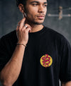 T.T. Men|Oversized Printed T-Shirt|Round Neck|Soft Breathable Cotton Fabric | Street , Casual & Outdoor Wear Tees|Snake Print|Black