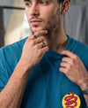 T.T. Men|Oversized Printed T-Shirt|Round Neck|Soft Breathable Cotton Fabric | Street , Casual & Outdoor Wear Tees|Snake Print|Teal Blue