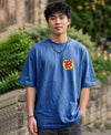 T.T. Men|Oversized Printed T-Shirt|Round Neck|Soft Breathable Cotton Fabric | Street , Casual & Outdoor Wear Tees|Snake Print|Sky Blue