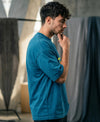 T.T. Men|Oversized Printed T-Shirt|Round Neck|Soft Breathable Cotton Fabric | Street , Casual & Outdoor Wear Tees|Nyc Print|Teal Blue