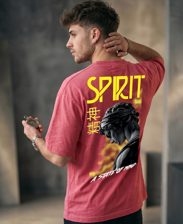 T.T. Men|Oversized Printed T-Shirt|Round Neck|Soft Breathable Cotton Fabric | Street , Casual & Outdoor Wear Tees|Nyc Print|Pink