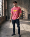T.T. Men|Oversized Printed T-Shirt|Round Neck|Soft Breathable Cotton Fabric | Street , Casual & Outdoor Wear Tees|Nyc Print|Pink