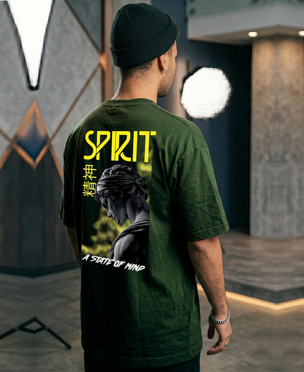 T.T. Men|Oversized Printed T-Shirt|Round Neck|Soft Breathable Cotton Fabric | Street , Casual & Outdoor Wear Tees|Nyc Print|Green