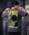 T.T. Men|Oversized Printed T-Shirt|Round Neck|Soft Breathable Cotton Fabric | Street , Casual & Outdoor Wear Tees|Nyc Print|Anthra Melange