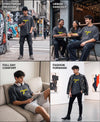 T.T. Men|Oversized Printed T-Shirt|Round Neck|Soft Breathable Cotton Fabric | Street , Casual & Outdoor Wear Tees|Nyc Print|Anthra Melange