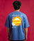 T.T. Men|Oversized Printed T-Shirt|Round Neck|Soft Breathable Cotton Fabric | Street , Casual & Outdoor Wear Tees|Happy Print|Sky Blue