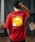 T.T. Men|Oversized Printed T-Shirt|Round Neck|Soft Breathable Cotton Fabric | Street , Casual & Outdoor Wear Tees|Happy Print|Red