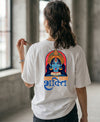 T.T. Women|Oversized Printed T-Shirt|Round Neck|Soft Breathable Cotton Fabric | Street , Casual & Outdoor Wear Tees|Goddess Print|White