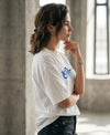 T.T. Women|Oversized Printed T-Shirt|Round Neck|Soft Breathable Cotton Fabric | Street , Casual & Outdoor Wear Tees|Goddess Print|White