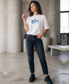 T.T. Women|Oversized Printed T-Shirt|Round Neck|Soft Breathable Cotton Fabric | Street , Casual & Outdoor Wear Tees|Goddess Print|White