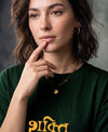 T.T. Women|Oversized Printed T-Shirt|Round Neck|Soft Breathable Cotton Fabric | Street , Casual & Outdoor Wear Tees|Goddess Print|Green