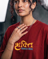T.T. Women|Oversized Printed T-Shirt|Round Neck|Soft Breathable Cotton Fabric | Street , Casual & Outdoor Wear Tees|Goddess Print|Red