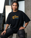 T.T. Women|Oversized Printed T-Shirt|Round Neck|Soft Breathable Cotton Fabric | Street , Casual & Outdoor Wear Tees|Goddess Print|Black