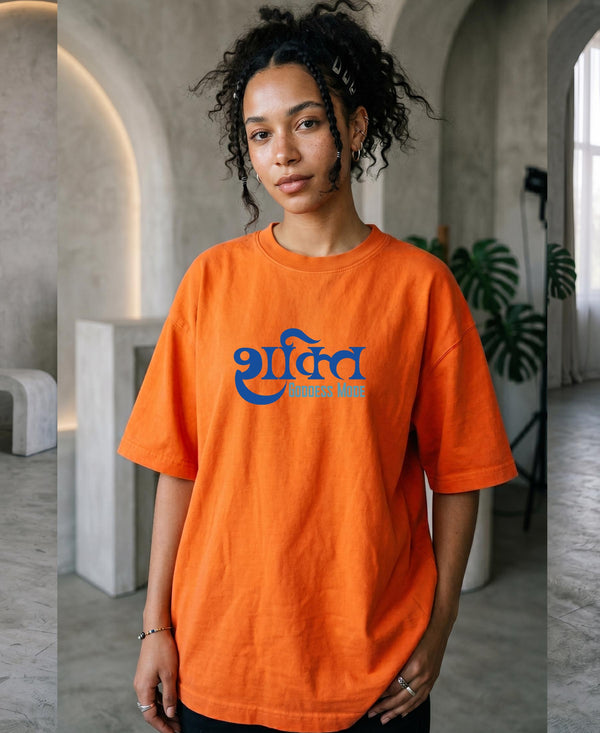 T.T. Women|Oversized Printed T-Shirt|Round Neck|Soft Breathable Cotton Fabric | Street , Casual & Outdoor Wear Tees|Goddess Print|Orange