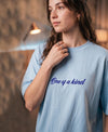 T.T. Women|Oversized Printed T-Shirt|Round Neck|Soft Breathable Cotton Fabric | Street , Casual & Outdoor Wear Tees|Love Print|Baby Blue