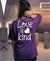 T.T. Women|Oversized Printed T-Shirt|Round Neck|Soft Breathable Cotton Fabric | Street , Casual & Outdoor Wear Tees|Love Print|Purple