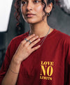 T.T. Women|Oversized Printed T-Shirt|Round Neck|Soft Breathable Cotton Fabric | Street , Casual & Outdoor Wear Tees|No Limit Print|Red