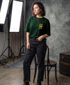 T.T. Women|Oversized Printed T-Shirt|Round Neck|Soft Breathable Cotton Fabric | Street , Casual & Outdoor Wear Tees|No Limit Print|Green