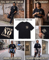 T.T. Women|Oversized Printed T-Shirt|Round Neck|Soft Breathable Cotton Fabric | Street , Casual & Outdoor Wear Tees|No Limit Print|Black