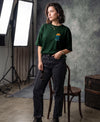 T.T. Women|Oversized Printed T-Shirt|Round Neck|Soft Breathable Cotton Fabric | Street , Casual & Outdoor Wear Tees|Sea & Sun Print|Green