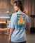 T.T. Women|Oversized Printed T-Shirt|Round Neck|Soft Breathable Cotton Fabric | Street , Casual & Outdoor Wear Tees|Sea & Sun Print|Baby Blue