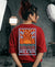 T.T. Women|Oversized Printed T-Shirt|Round Neck|Soft Breathable Cotton Fabric | Street , Casual & Outdoor Wear Tees|Sea & Sun Print|Red