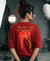 T.T. Women|Oversized Printed T-Shirt|Round Neck|Soft Breathable Cotton Fabric | Street , Casual & Outdoor Wear Tees|Flower Print|Red