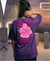 T.T. Women|Oversized Printed T-Shirt|Round Neck|Soft Breathable Cotton Fabric | Street , Casual & Outdoor Wear Tees|Wild Flower Print|Purple