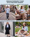 T.T. Women|Oversized Printed T-Shirt|Round Neck|Soft Breathable Cotton Fabric | Street , Casual & Outdoor Wear Tees|Wild Flower Print|Baby Blue