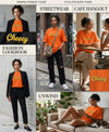 T.T. Women|Oversized Printed T-Shirt|Round Neck|Soft Breathable Cotton Fabric | Street , Casual & Outdoor Wear Tees|Cheesy Print|Orange