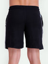 T.T. MenSolid Cotton Blend Shorts With Zipper & Back Pocket|Pack Of 2|Navy,Black
