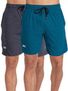 T.T. MenSolid Cotton Blend Shorts With Zipper & Back Pocket|Pack Of 2|Anthra,Airforce