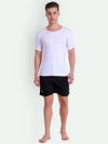 T.T. MenSolid Cotton Blend Shorts With Zipper & Back Pocket|Pack Of 3|Anthra,Black,Grey