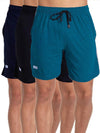 T.T. MenSolid Cotton Blend Shorts With Zipper & Back Pocket|Pack Of 3|Black,Airforce,Navy