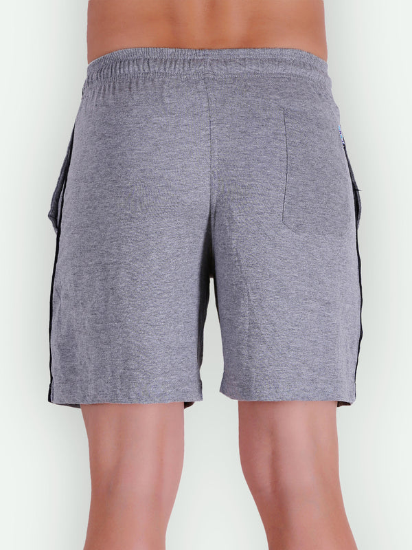 T.T. MenSolid Cotton Blend Shorts With Zipper & Back Pocket|Pack Of 3|Airforce,Anthra,Grey