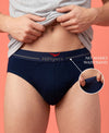Hiflyers Men|Soft Breathable Odour-Free Cotton Lycra Fabric|Regular Fit|Comfortable Everyday Innerwear Brief|Pack Of 2|Navy,Olive