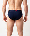Hiflyers Men|Soft Breathable Odour-Free Cotton Lycra Fabric|Regular Fit|Comfortable Everyday Innerwear Brief|Pack Of 2|Navy,Black