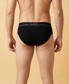 Hiflyers Men|Soft Breathable Odour-Free Cotton Lycra Fabric|Regular Fit|Comfortable Everyday Innerwear Brief|Pack Of 2|Black,Olive
