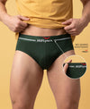 Hiflyers Men|Soft Breathable Odour-Free Cotton Lycra Fabric|Regular Fit|Comfortable Everyday Innerwear Brief|Olive