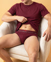 Hiflyers Men|Soft Breathable Odour-Free Cotton Lycra Fabric|Regular Fit|Comfortable Everyday Innerwear Brief|Maroon