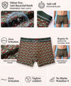 Hiflyers Men|Soft Breathable Odour-Free Cotton Lycra Fabric|Regular Fit|Stylish Geometrical Design Printed Trunk|Olive