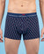 Hiflyers Men|Soft Breathable Odour-Free Cotton Lycra Fabric|Regular Fit|Stylish Geometrical Design Printed Trunk|Navy