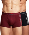 Hiflyers Men|Soft Breathable Odour-Free Cotton Lycra Fabric|Regular Fit|Comfortable Everyday Innerwear Trunk|Pack Of 2|Maroon,Black