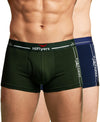 Hiflyers Men|Soft Breathable Odour-Free Cotton Lycra Fabric|Regular Fit|Comfortable Everyday Innerwear Trunk|Pack Of 2|Navy,Olive