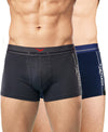 Hiflyers Men|Soft Breathable Odour-Free Cotton Lycra Fabric|Regular Fit|Comfortable Everyday Innerwear Trunk|Pack Of 2|Grey,Navy