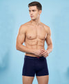 Hiflyers Men|Soft Breathable Odour-Free Cotton Lycra Fabric|Regular Fit|Comfortable Everyday Innerwear Trunk|Pack Of 2|Navy,Grey